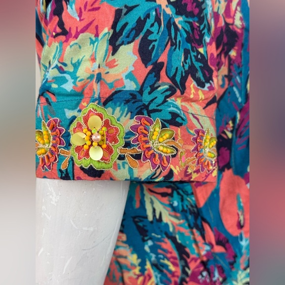 Soft Surroundings Vibrant Floral Coverup - Picture 11 of 17